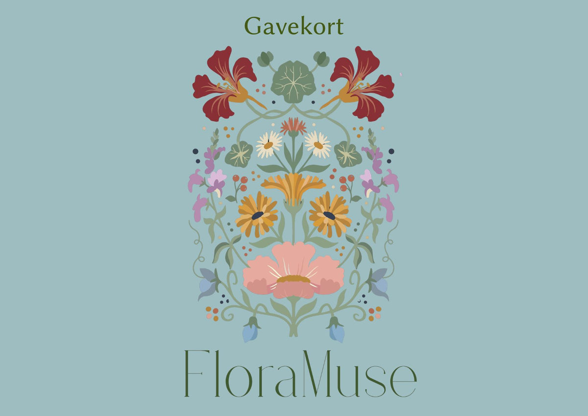 Gavekort til FloraMuse – kan brukes i nettbutikken og i Hagehandelen på Abildsø
